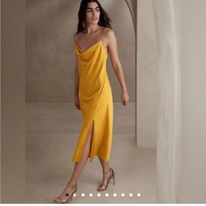 Banana Republic NWT golden yellow slip dress.